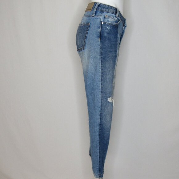 Free People Two Tone Distressed High Rise Jeans 26" Women's 27 - Picture 9 of 13
